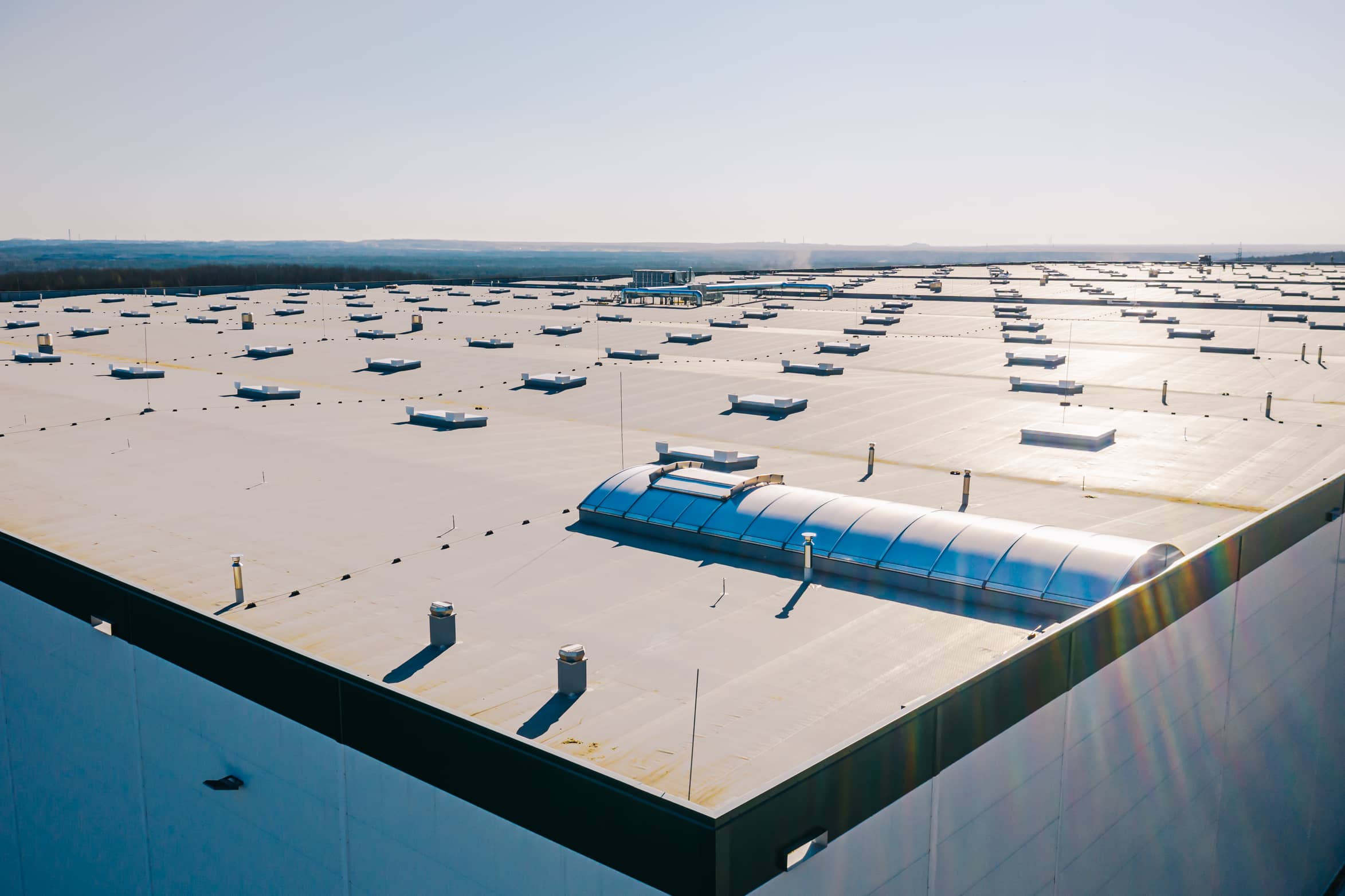 This is an image of a large commercial building roof.